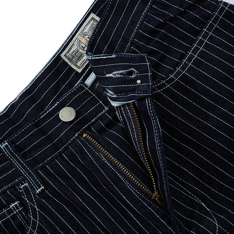 WorkStyle striped denim shorts