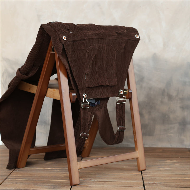 retro corduroy wide overalls