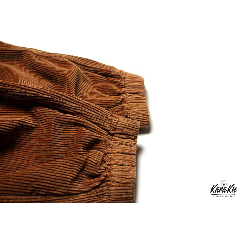 MULTI POCKET Hem tie corduroy slacks