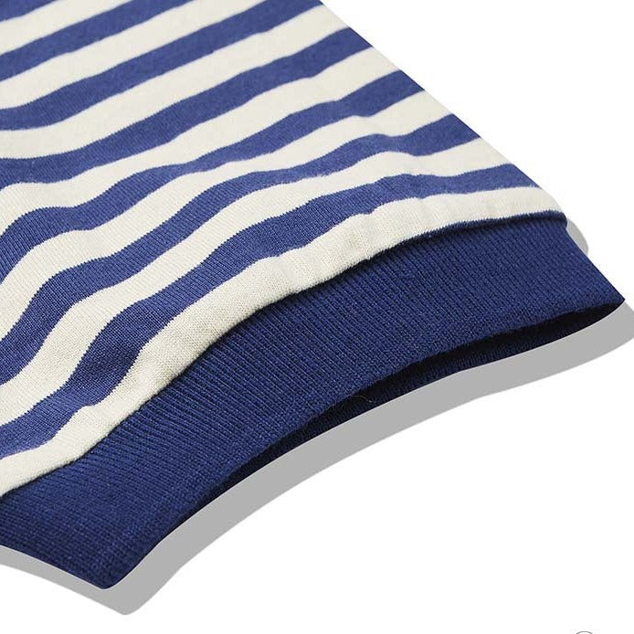 Heavyweight retro border polo shirt