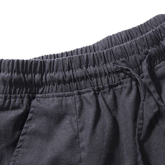 Ethnic jacquard patchwork denim shorts