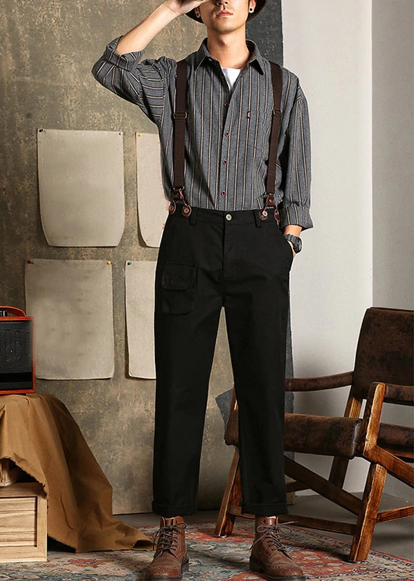 American Casual Vintage Suspender Work Pants