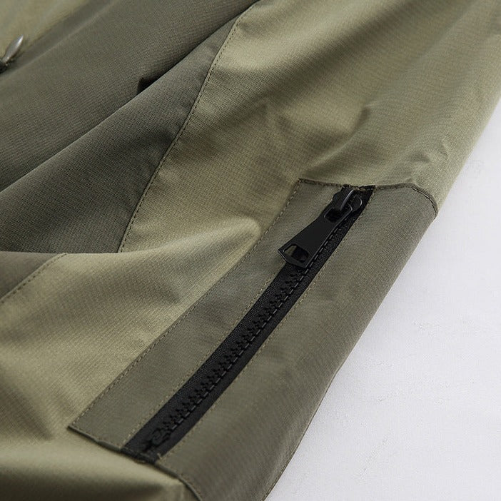 contrast collar mountain parka