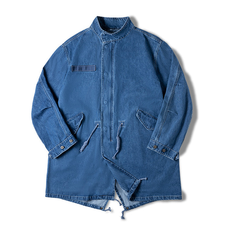 M-65 modified denim fishtail parka