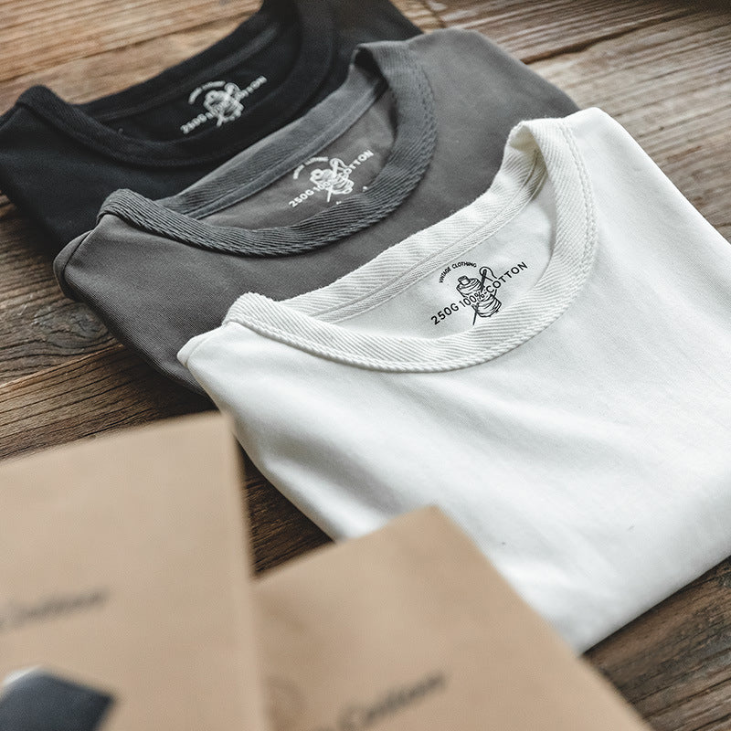 Heavyweight 100% cotton plain T-shirt