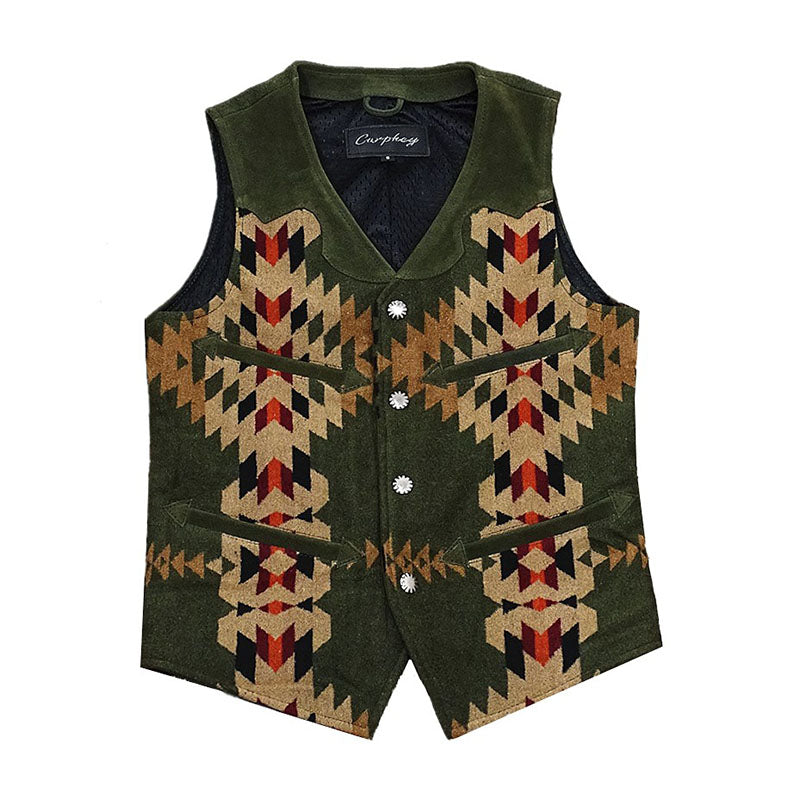 NAVAJO Navajo suede vest