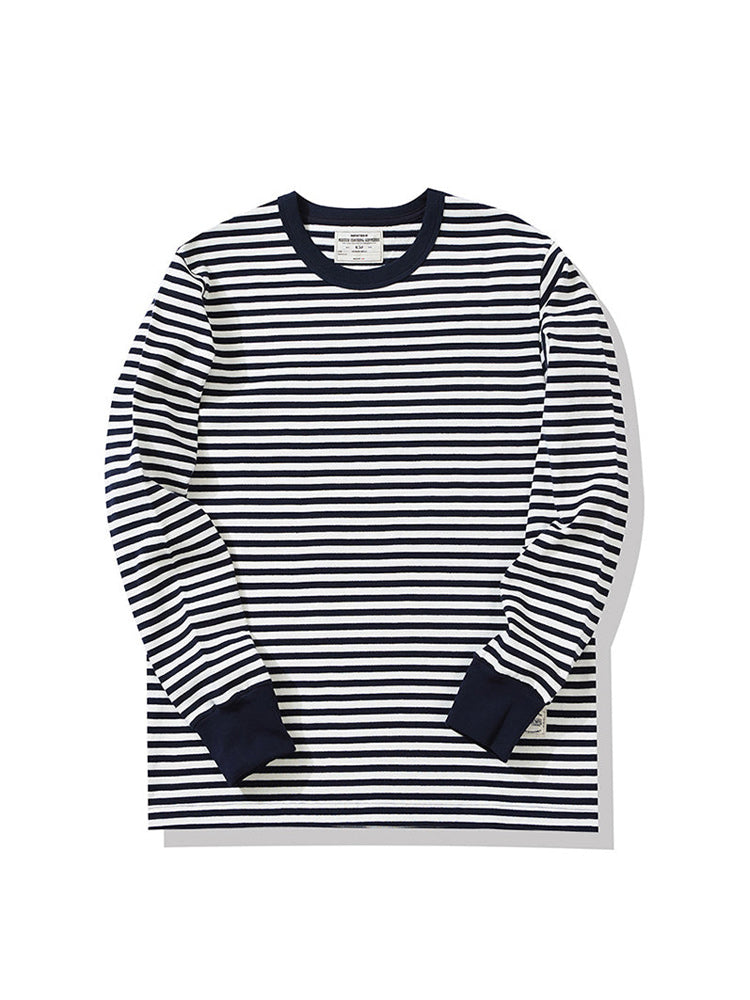 Heavy weight marine thin border T-shirt