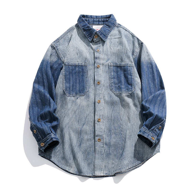Colored vintage denim shirt