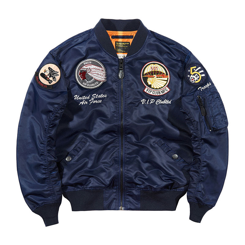 (American Indian chief) MA-1 flight jacket
