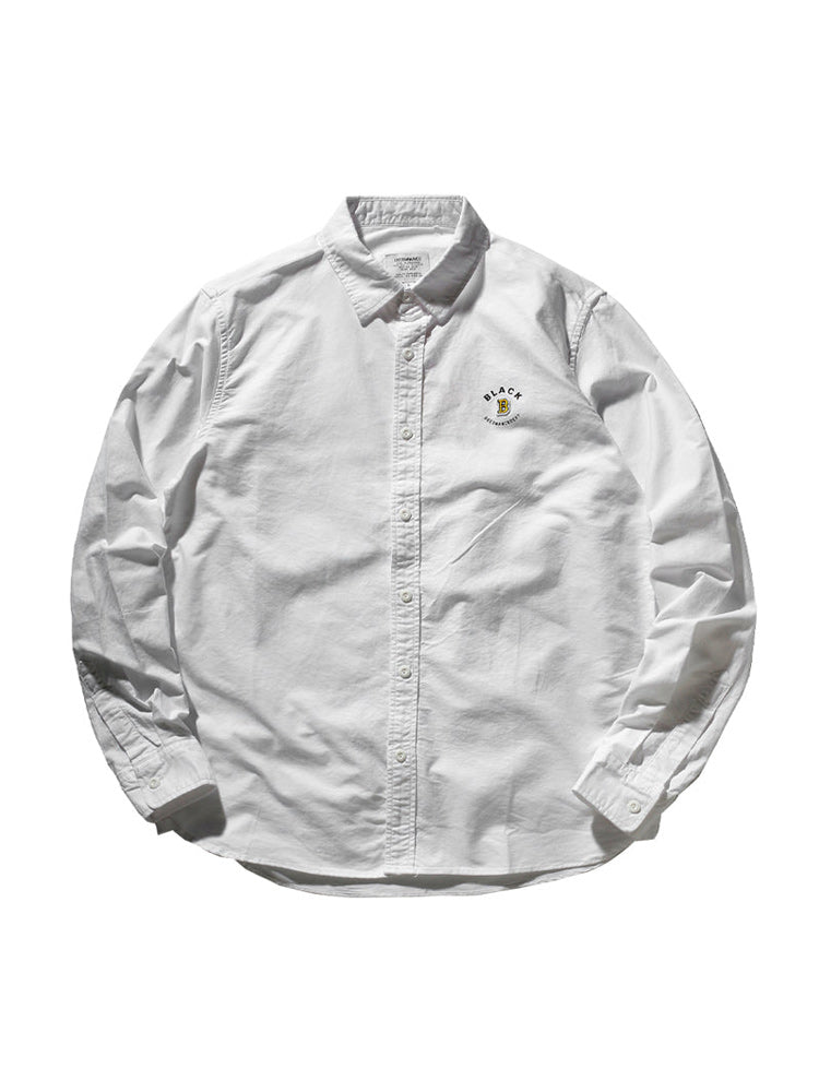 EMBROIDERED OXFORD LONG SLEEVE SHIRT