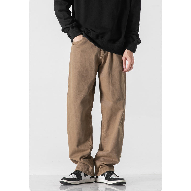 Choose from 7 colors Men's Straight Wabash Embroidery Casual Cargo Pants