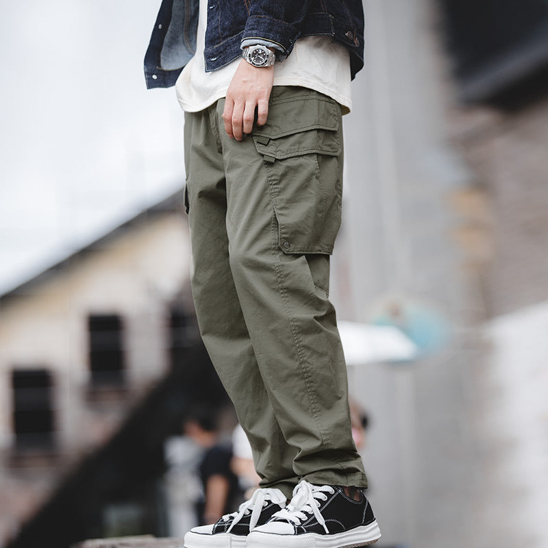 2-layer flap pocket function cargo pants