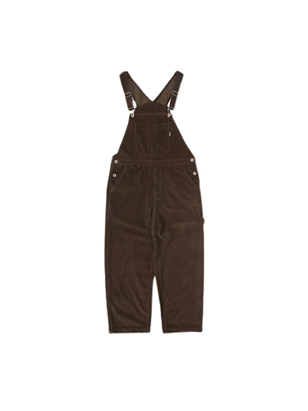 retro corduroy wide overalls