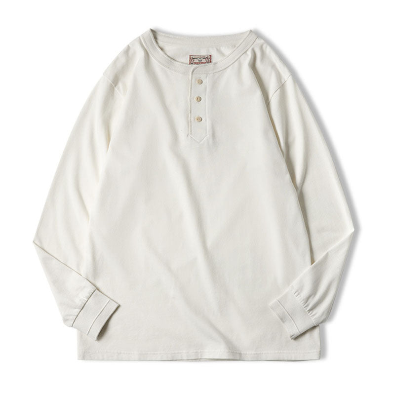 American Retro Long Sleeve Henley T-shirt