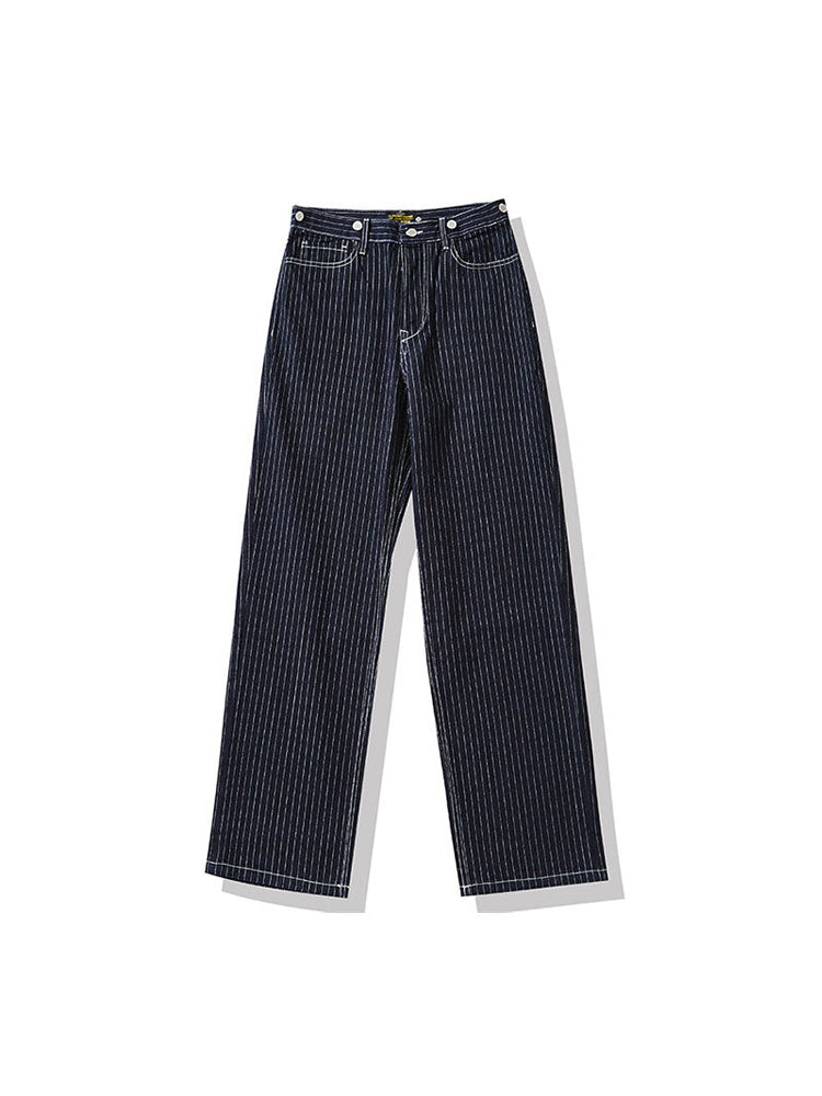 Two-way wide denim pants