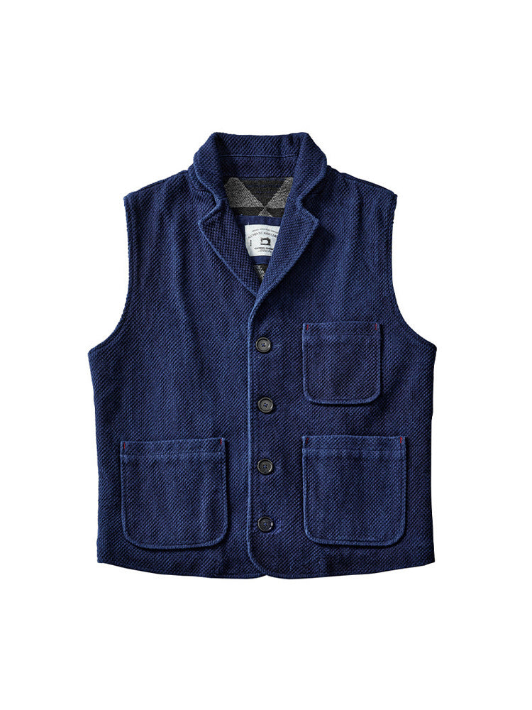 Indigo dyeing vintage vest