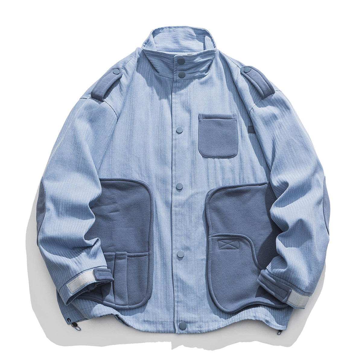 Color Scheme Large Capacity Pocket Stand Collar Jacket