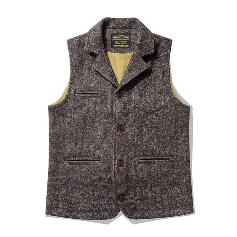 British wool blend vest