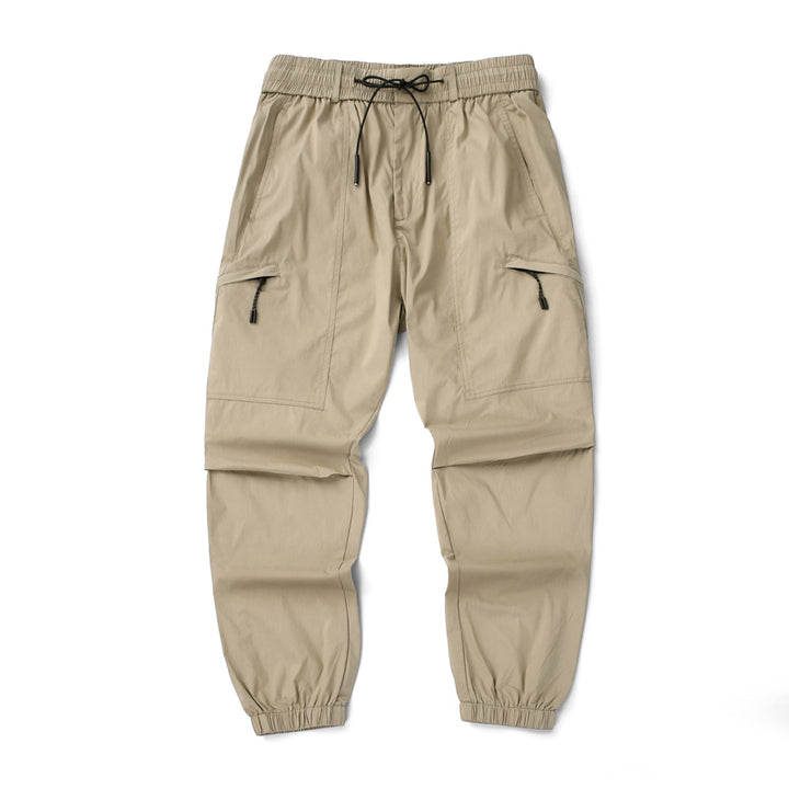 Improved parachute easy pants with knee tucks