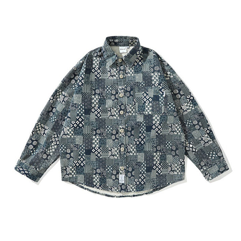 Old cloth pattern work shirt