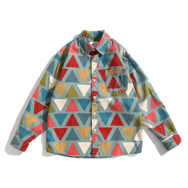 Colorful triangle pattern shirt