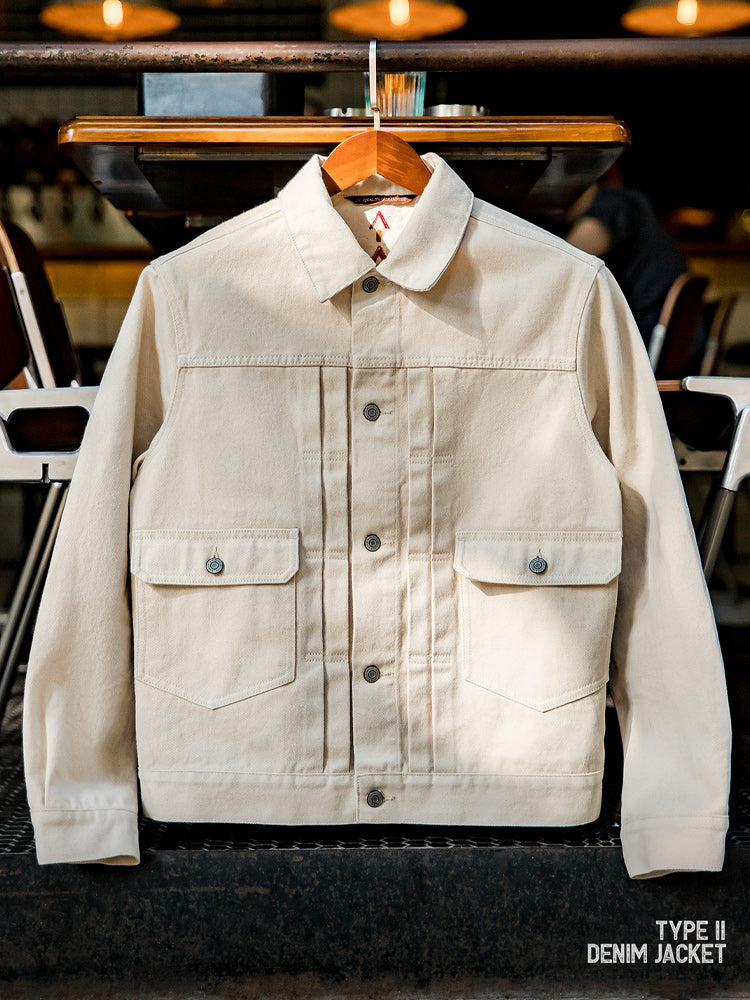 1953 type II white denim jacket