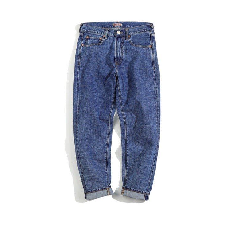 13.5oz red ear 9/4 length tapered denim pants