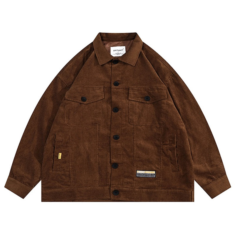 Corduroy jacket with multi-pockets All 3 colors