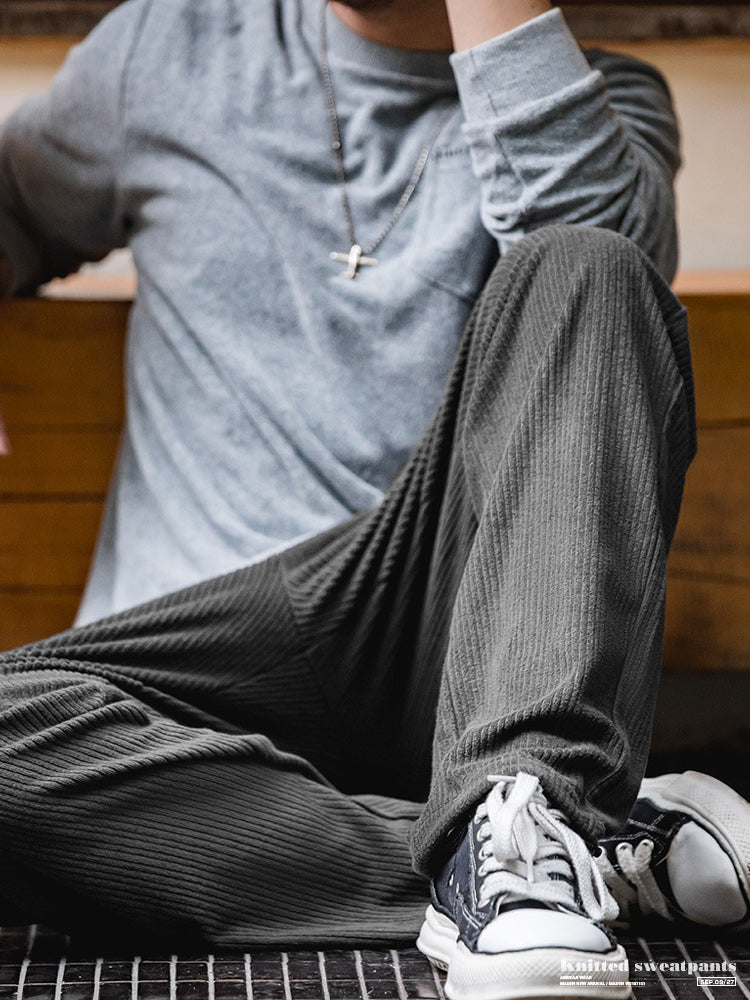 jacquard knit sweatpants