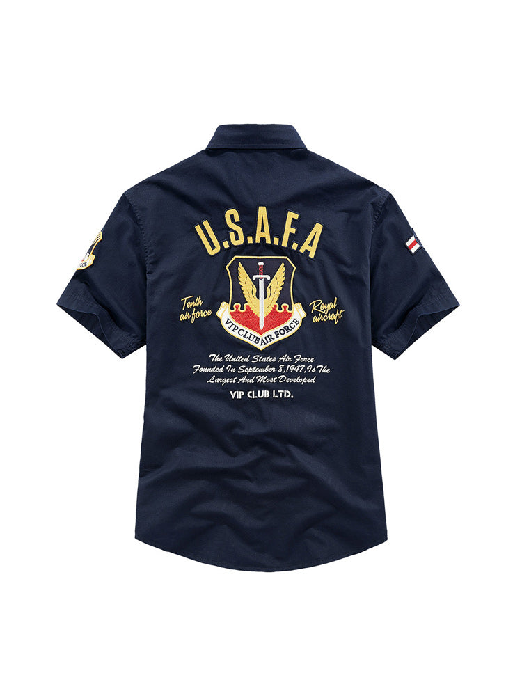 U.S.A.F.A 刺繡入り半袖シャツ