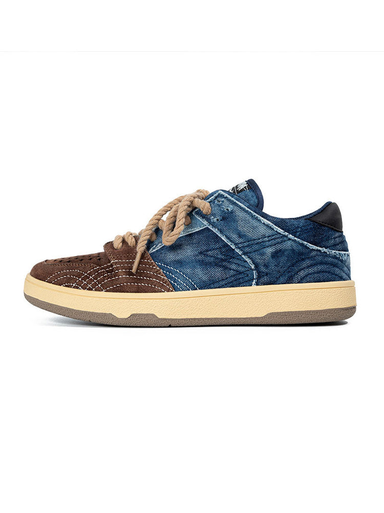 Retro Washed Denim Sneakers