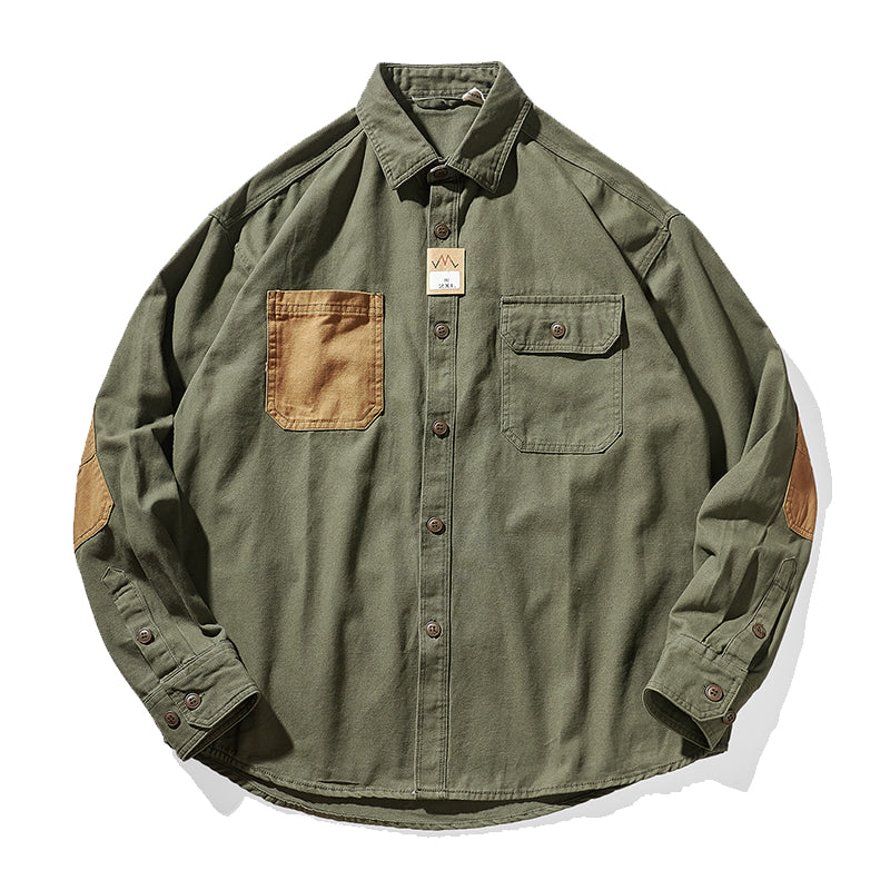 Color scheme patch heavyweight work shirt