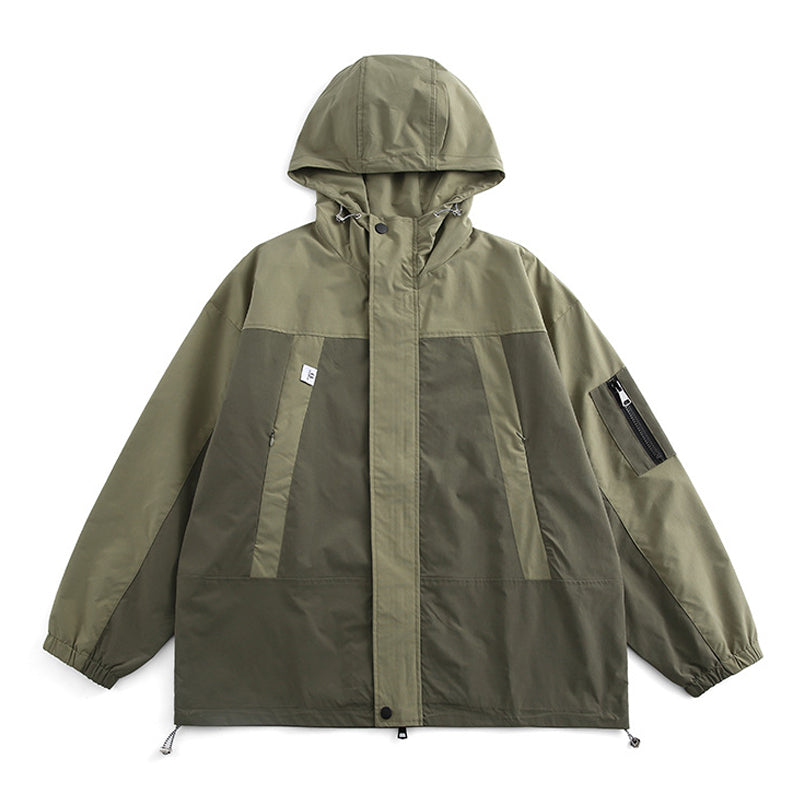 contrast collar mountain parka