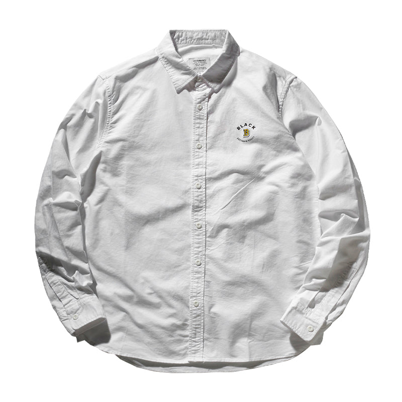 EMBROIDERED OXFORD LONG SLEEVE SHIRT