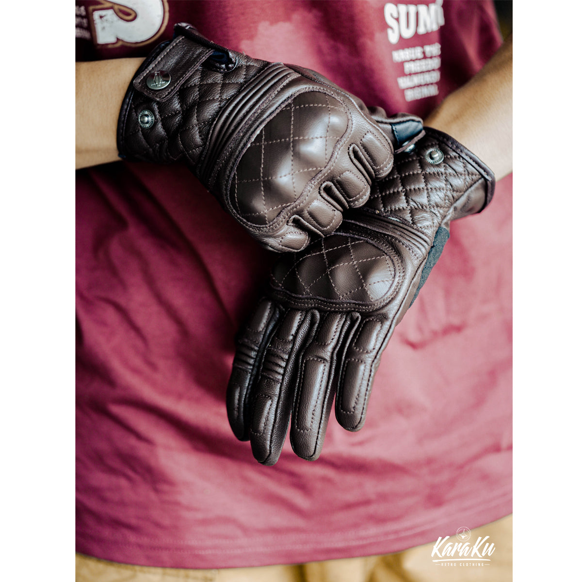MOTO GLOVES 羊革バイカーグローブ スマホ対応