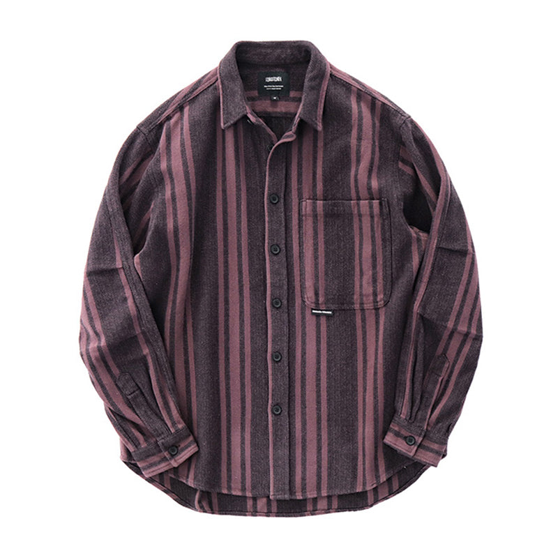 Herringbone striped work shirt