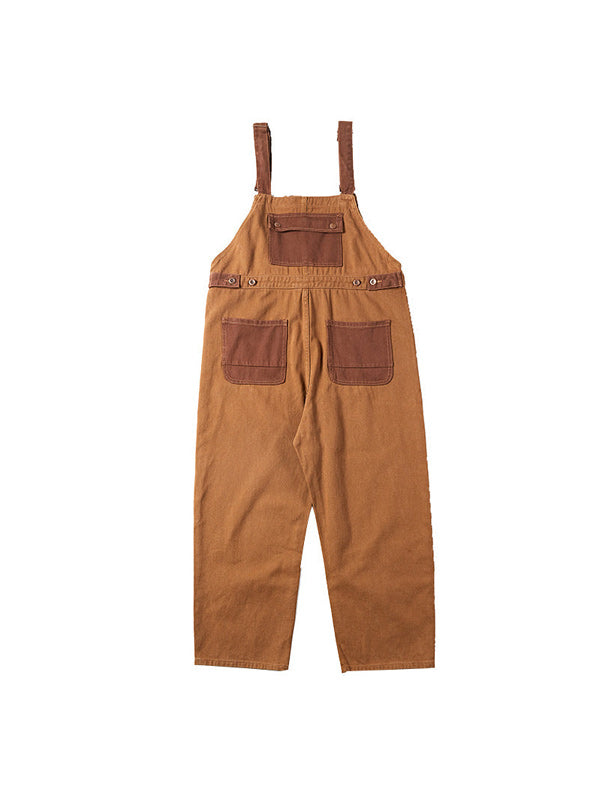 American casual wide overalls front and back 2way wear