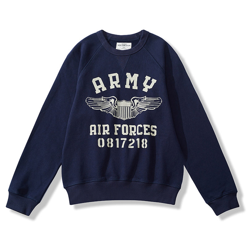 Army Air Forces back pile raglan sleeve sweat