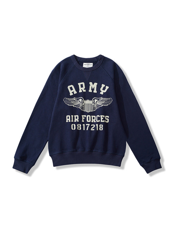 Army Air Forces back pile raglan sleeve sweat