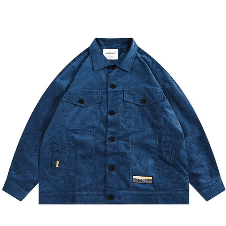 Corduroy jacket with multi-pockets All 3 colors