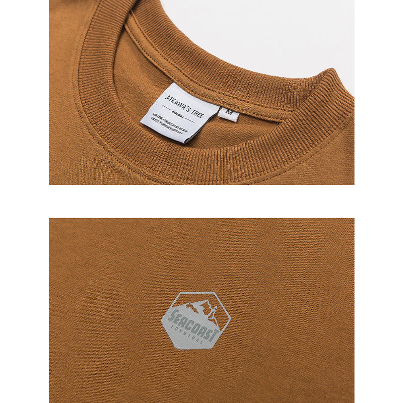 Vintage cotton print short sleeve T-shirt
