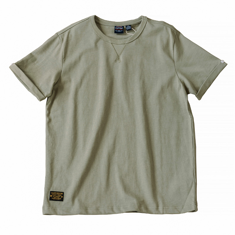 ヘビーウェイト 無地クルーネック海軍Tシャツ