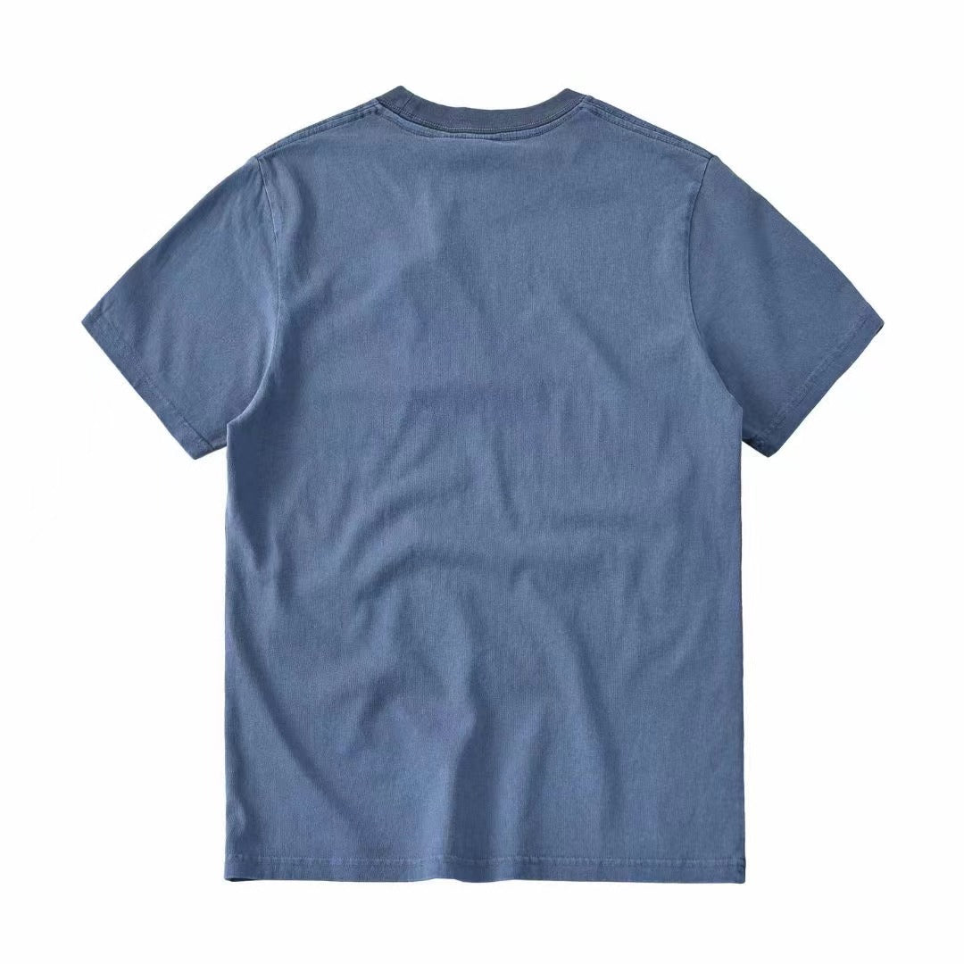 ウォッシュ加工 レトロ無地Tシャツ