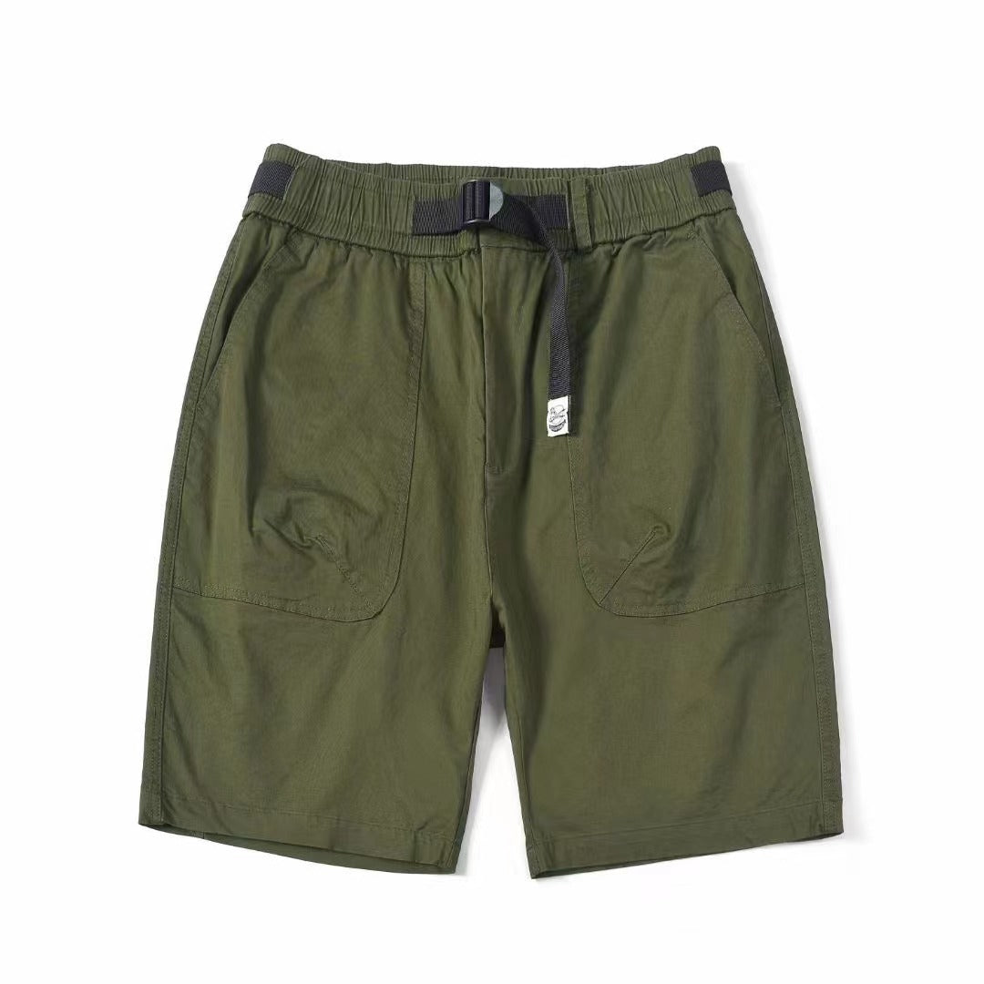 belted military shorts