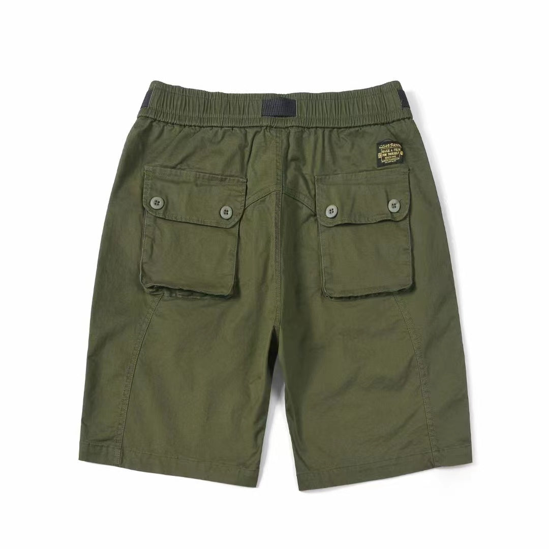 belted military shorts