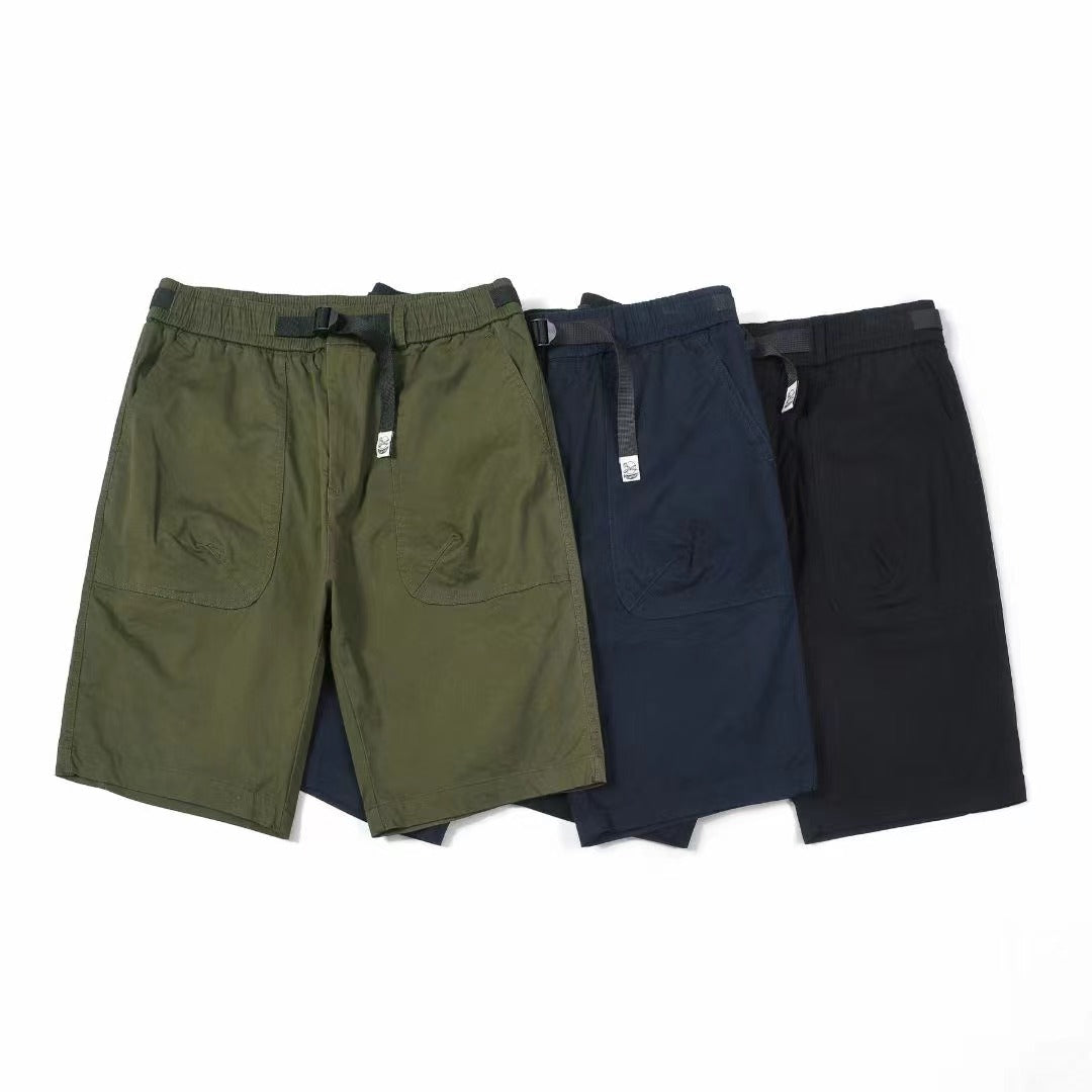 belted military shorts
