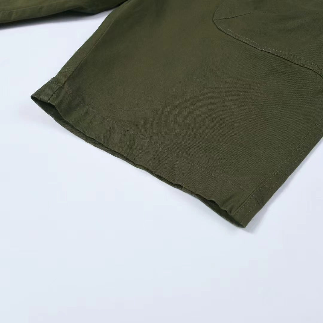 belted military shorts