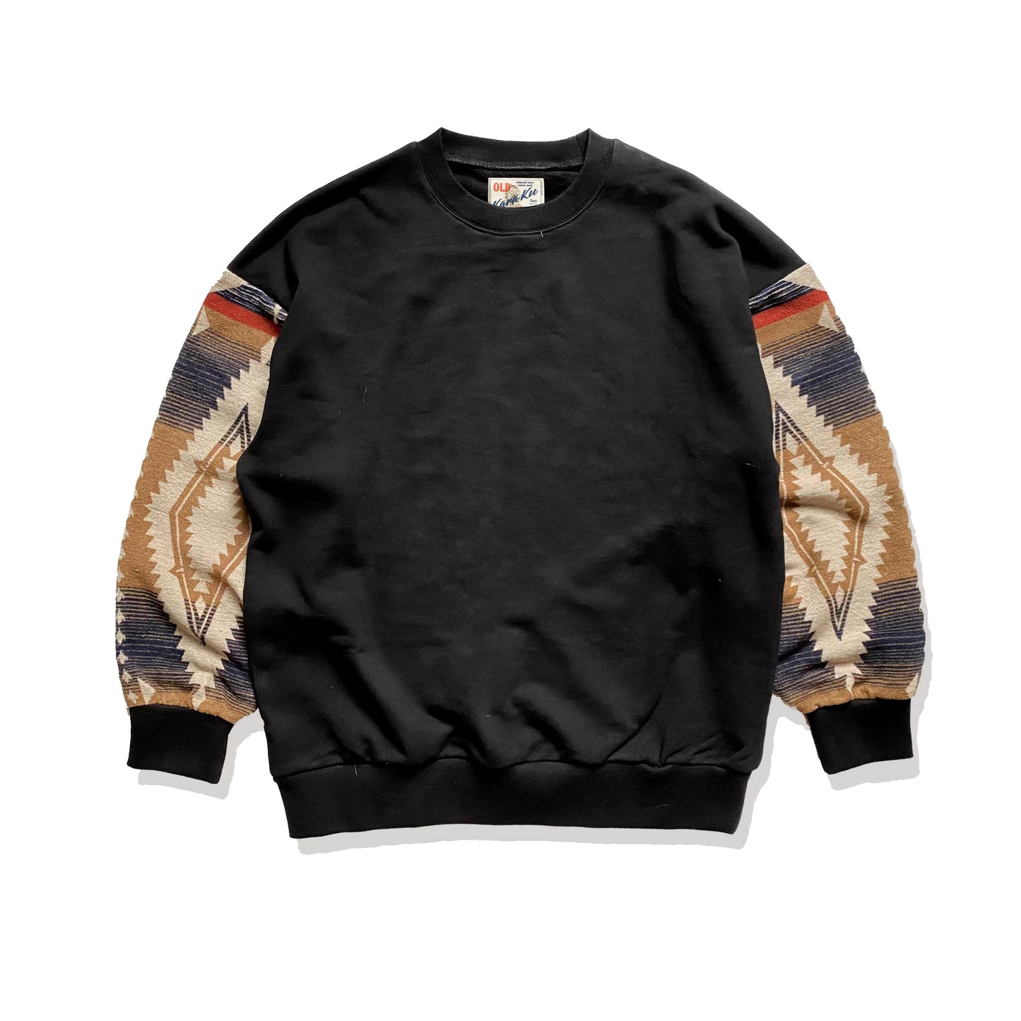 NAVAJO sleeve patchwork back pile sweat