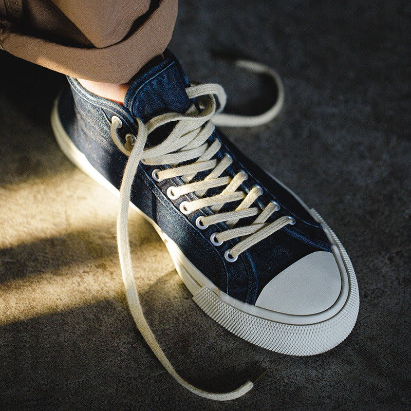 Navy Training Shoes Retro Denim