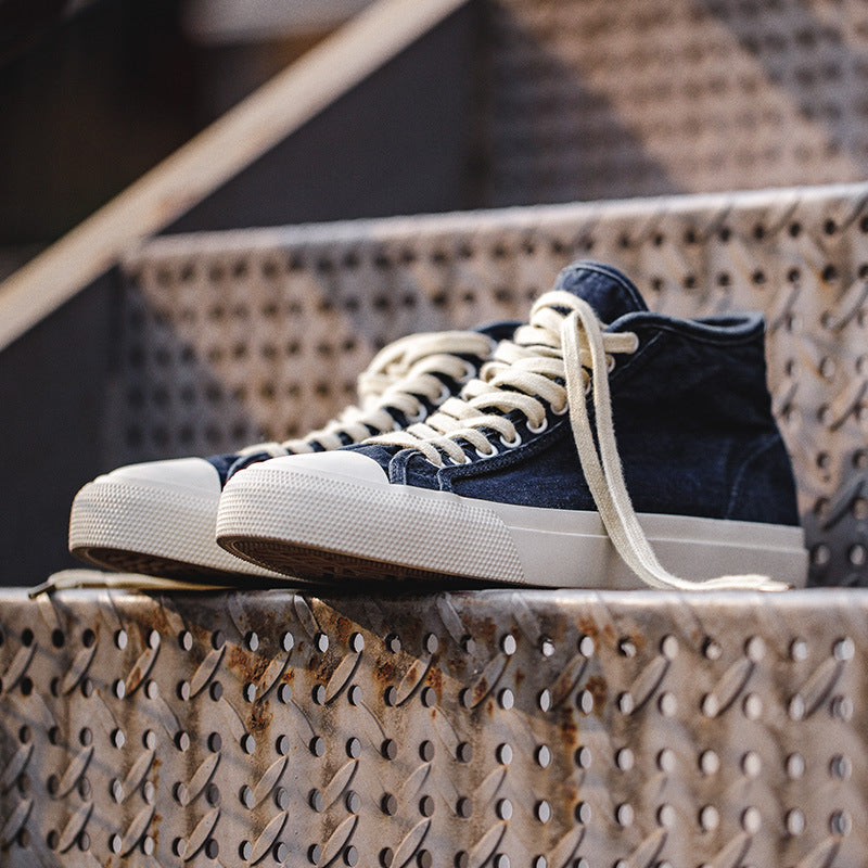 Navy Training Shoes Retro Denim